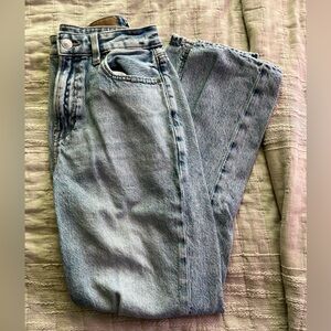 American Eagle Outfitters Light Blue Straight Leg Mom Jeans